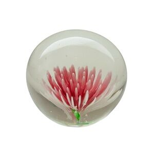 Art Glass Flower Water Lily Paperweight